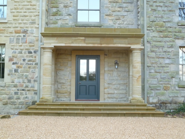 Buckland House - Finished Portico and Main Entrance